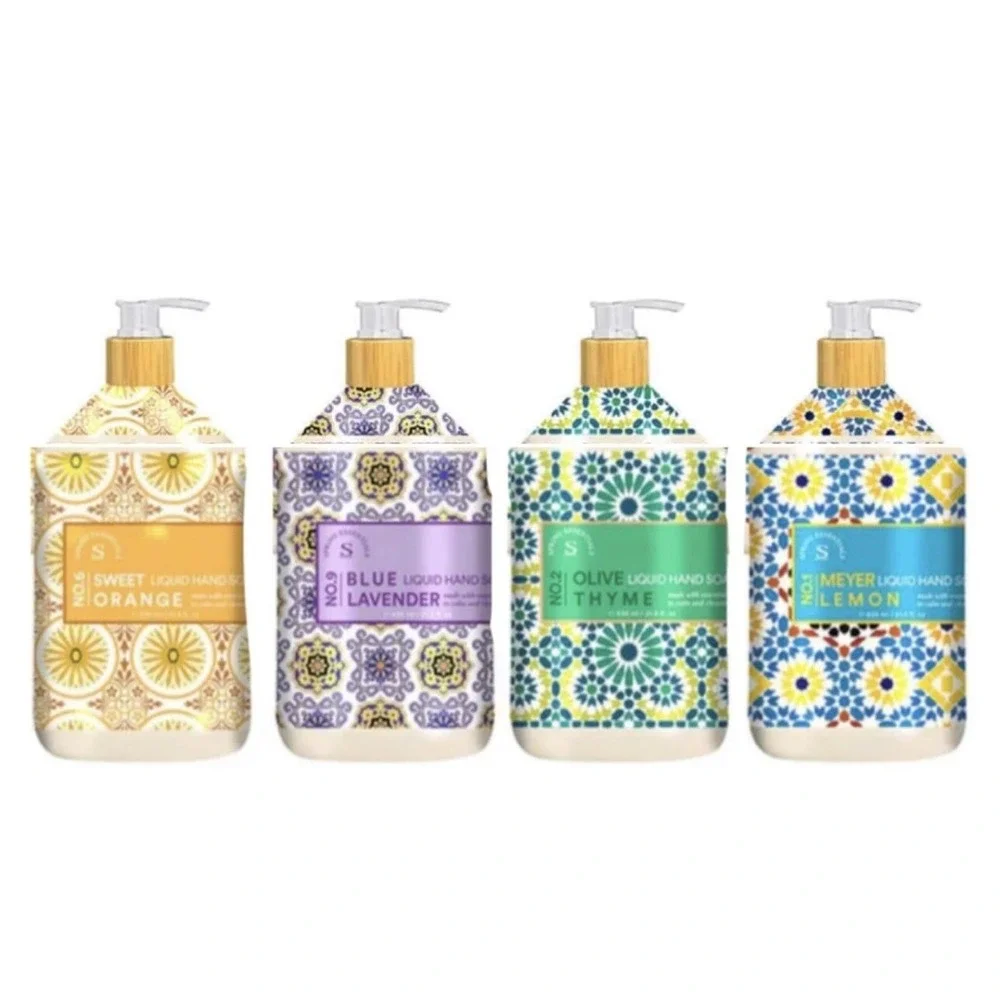 4 Set Home & Body Spring Essentials Hand Soap Sweet Orange Lavender  Thyme Lemon